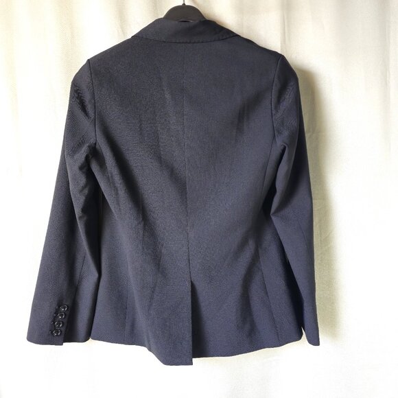Banana Republic Stretch 2 Button Wool Blazer Black Size 8 NWOT - Picture 2 of 7